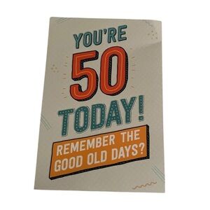 You're 50 Today! Greeting Card 50th Birthday Card Hallmark Dinosaur Pop Up